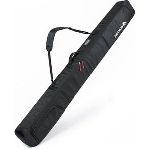 Abahub Padded Ski Bag, Water-Resistant Snow Ski Accessories Bag for Air Travel, Up to 174cm/189cm (68.5in/74.4in)
