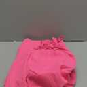 OYOANGLE Women's Spaghetti Straps Sleeveless Loose Ruffle A Line Cami Short Dress with Pocket (Hot Pink, Small)