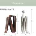 Decorative Bookends for Heavy Books, Thinker Statue Book Holders for Shelves & Office Desk, Abstract Decor Aesthetic Book Ends Stoppers, Modern Bookshelf Decoration
