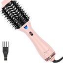 Aima Beauty Blow Dryer Brush - Ionic Ceramic Hot Air Brush for Frizz-Free Straightening & Voluminous Blowout, 2.3‘’/ 60mm Oval Barrel with Nylon Bristles, 360 Surrounded Vent, 3 Heat Settings, Pink