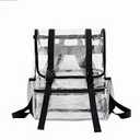 Clear Backpack for Women Men Fashion Handbag Shoulder Bag  (Black)