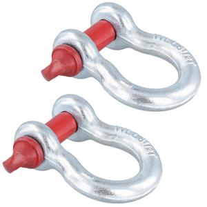 1 Pack 1 Inch D Ring Shackles, Heavy Duty Bow Shackle with Screw Pin, 8.5 Tons / 18739 Lbs Working Load Limit Tow Shackles for Towing Rigging Winch Recovery