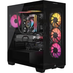 Corsair Vengeance a7500 Gaming PC – Liquid Cooled AMD Ryzen™ 7 9800X3D CPU – AMD® Radeon RX 9070XT GPU – 32GB Vengeance RGB DDR5 Memory – 1TB M.2 SSD – Black