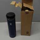 Hydro Flask Water Bottle - Insulated Stainless Steel - Wide Straw Lid, Non Spill, Leakproof in 24 Oz Indigo Blue