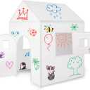 The Washable Playhouse for Kids - Paint Again and Again - ImagiNew Playhome with Working Door and Windows Indoor & Outdoor Backyard - Toddlers Art & Craft playset Outside Activity Play House Toys