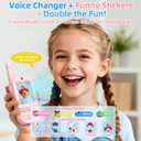 Video Walkie Talkies for Kids 2 Pack Rechargeable Kids Walkie Talkies Intercom Toys for Age 3-12 Year Old Boys Girls, HD Camera & Voice Changer, 2'' Screen, Outdoor Play Camping Hiking Family Games