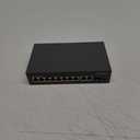 MokerLink 10 Port PoE Switch with 8 Port PoE+, 2 Fast Ethernet UpLink, 100Mbps, 120W 802.3af/at PoE, Fanless Plug & Play