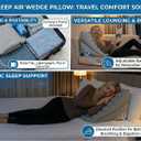 Boyd Sleep Inflatable Air Wedge Pillow, Adjustable Dual-Chamber Incline with Electric Pump, Auto Seal Valves & Ever Firm Fabric, for Acid Reflux, Snoring, GERD, Pregnancy, Back Support, 24" x 22"