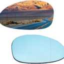 1 Pair Mirror Glass Blue Heated Left & Right Side for BMW 128i 325i 328i 335i 330i 330xi Z4 E86 E88 E90 E91 E92 E93with Backing Plate Heated Tinted