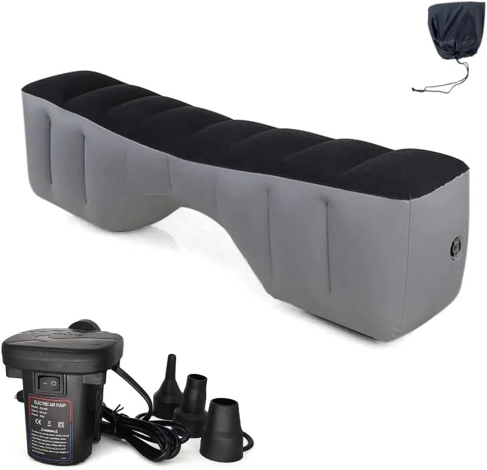 Car Bed, Car Air Bed, Car Mattress, Back Seat Bed, Back Seat Gap Filler Pad, Inflatable, Extender, Portable Sleeping Accessories for SUV, Camping, Travel, Rest, with Air Pump