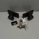 Matte Black Door Knobs Interior with Lock, Modern Privacy Rectangle Door Knob Door Handles for Bathroom Bedroom