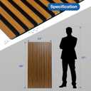 Yuzzy Wood Slat Wall Panel 4 Pack, 48" x 24" Acoustic Wall Panels for Interior Wall Decor and Noise Cancelling, Soundproof Wall Panels for Living Room, Bedroom, Office, Teak, 4Pcs - 48"x24"