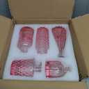 TBWIND Pink Day Glass Bud Vase Set of 5, Small Flower Vases for Centerpieces in Bulk, Mini Vintage Vase for Wedding Decor, Single Flowers, and Home Table Dcor