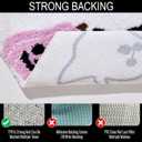 Cute Halloween Bath Mat 20W x 32L Microfiber Tufted Carved Pumpkins Ghosts Witch Hats Bathroom Mat Non Slip Washable, Fun Trendy Aesthetic Halloween Fall Shower Bath Rug Bathroom Decor (White)