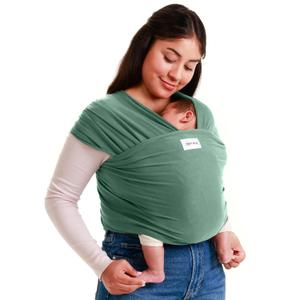 Sleepy Wrap Baby Carrier Newborn to Toddler 7-35 lbs - Lightweight, Breathable Baby Wrap Carrier - Stretchable, Ergonomic Baby Sling Carrier for Hands Free Support and Bonding (Sage Green)