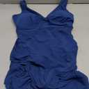 Blooming Jelly Women One Piece Swim Dress Tummy Control Swimsuits Slimming Mesh Sheer Sarong Wraps Bathing Suit Size M