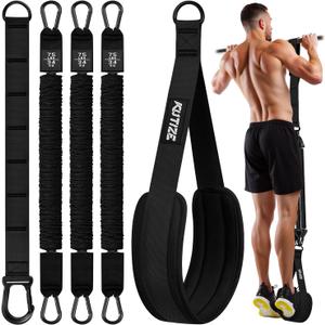 Pull Up Assistance Bands, Pull Up Bar Resistance Bands, Pull Up Bands for Enhanced Strength Training, Muscle Training, 3 Heavy-Duty Adjustable Pull Up Assist Strap & Comfortable Foot Strap