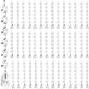 Nuenen 100 Pcs Acrylic Hanging Crystals for Centerpieces Chandelier Clear Crystal Garland Strands Ornament Acrylic Clear Beads Prisms Pendant for Christmas Tree Window Home Decoration(Teardrop)