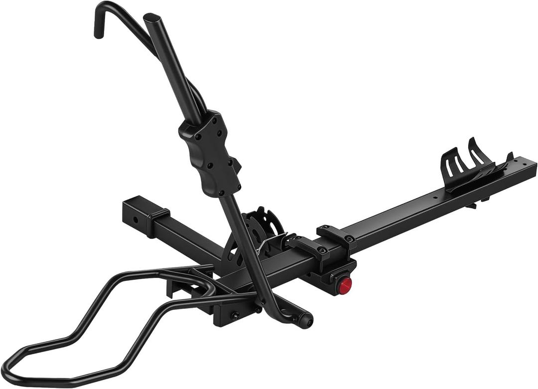 MEEVIZ 1 Bike Rack for Car SUV Truck RV, Single Ebike Rack for Tow Hitch, 100 lbs Capacity Hitch Bike Carrier for Mountain Bike, EBike, EMTB and Fat Tire, Fits 2" Receiver
