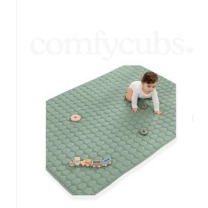 Premium Play Mat - Soft and Comfortable Kids & Toddler Play Mat with Non-Slip Bottom By Comfy Cubs - Fern, Rectangle, 36x60