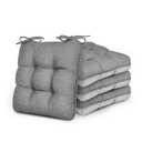 Love's cabin Memory Foam Chair Cushions Set of 4, 15.5"x15.5"x3.5" Indoor & Outdoor Seat Pads for Dining, Kitchen, Office, Patio Chairs  Grey