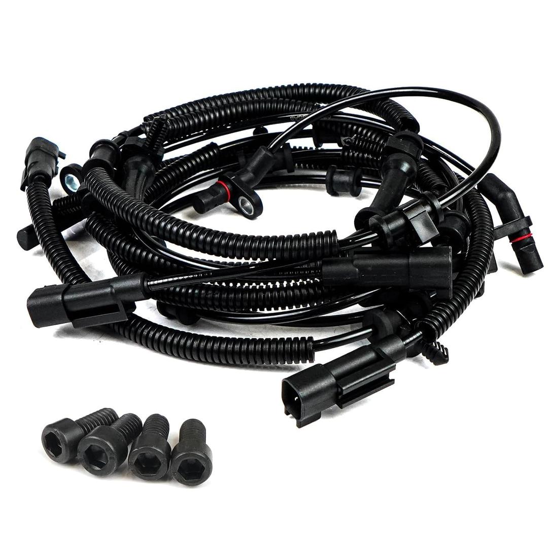 4 PCS Front and Rear ABS Wheel Speed Sensor Compatible with Ram 1500 2013-2018 Ram 1500 Classic 2019-2024 Replace 68053861AB 68053861AC 68053861AD 68231044AB