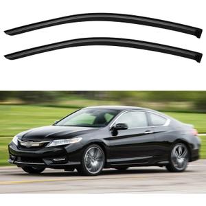 Window Visors Rain Guards Shield for 2013-2017 Honda Accord Coupe, Out-Channel Window Vent Wind Deflectors Visors Shades for 13-17 Accord