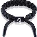 Adjustable Paracord Bracelet Made of Durable Waterproof Rope | Stylish Accessory For Men | 7 colors | Fits Any 6-8.5" Wrist Size (1-Black)