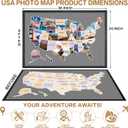 USA Photo Map+Scratch Off Map of US,50 States Travel Tracking Maps 24 x 36 in,Idea Gifts for Lovers Couples Adventurer Travelers Retirees,United Rv States Visited Vacation Tracker Wall Decor(Unframed)