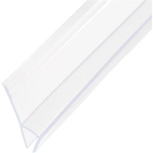 uxcell Shower Door Side Seal, WidenH-Type Shower Door Sweep for 1/4" Glass 130" Long Silicone Frameless Glass Door Seal Strip, Stop Shower Leaks, Clear
