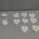 10 Pieces Sublimation Ornament Blanks Bulk White Heart Ceramic Ornament with Gold String for Wedding DIY Crafts Valentine's Day Personalized Ornament Decorations