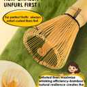 Matcha Whisk - 2-pack Bamboo matcha Whisk set, Handcrafted Traditional Japanese Chasen, 100-Prong Matcha Stirrer Wisk Mixer Brush for Authentic Matcha Tea Preparation