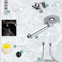 Magichome Filtered Shower Head with Handheld, High Pressure 10-Spd Detachable Chrome Showerhead with Stainless Hose, Water Softener Filter Beads for Hard Water - Remove Chlorine, Reduce Dry Itchy Skin