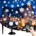 Trakxy Christmas Snowflake Projector Lights Outdoor Dynamic Owl Shape Rotating Snowfall LED Landscape Ceiling Light with Remote Control Timer for House Xmas Holiday Party Outside Decoration Projector (Black)
