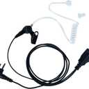 Ear Pieces for Motorola radios, 2 pin Advance Nipple Covert Acoustic Tube Bodyguard FBI Earpiece Headset Mic PTT for Motorola Walkie Talkie 2 Way Radio Cp200 Cls1110 Cls1410