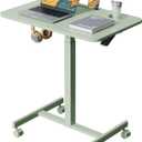 28” Rolling Standing Desk Height Adjustable with 4 Lockable Wheels