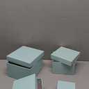 Stockroom Plus Set of 4 Sizes Square Nesting Gift Boxes with Lids for Presents, Stacking Decorative Goodie Box for Holidays, Wedding, Birthday, and Party (Teal)