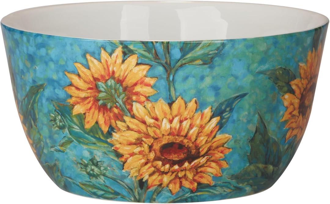Certified International Golden Sunflowers 11" Deep Serving Bowl, 198 Oz.