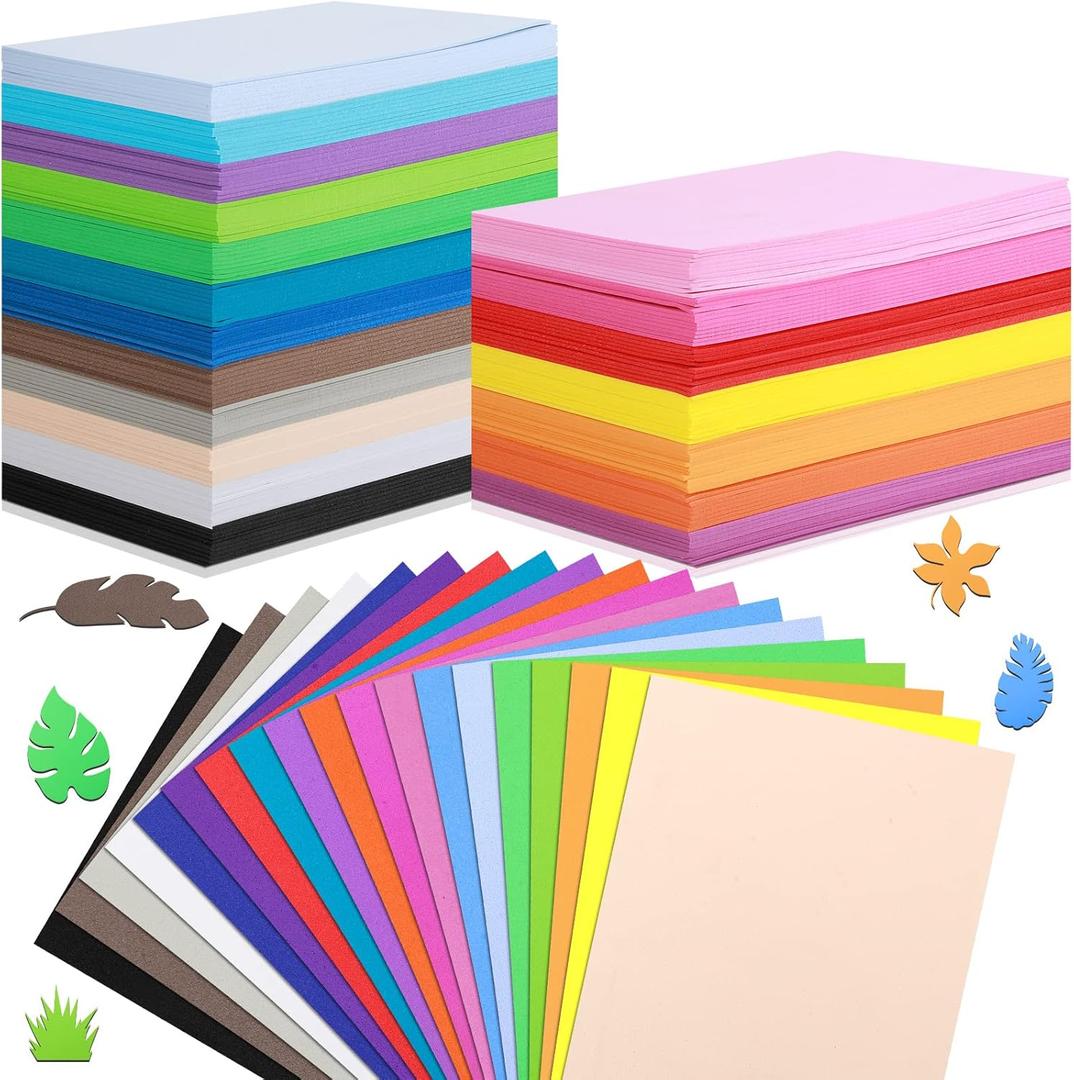 Foam Sheets Craft  Eva Color Foam  Set for Crafts Project Preschoolers Classroom Scrapbooking DIY Handcraft by MEARCOOH