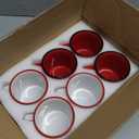 Pickmesh 6 Sets of Christmas Coffee Mug Christmas Red Black Plaid Ceramic Mugs with Handle 12OZ Red Checkered Cup Set Xmas Holiday Coffees Cups for Home Office Table Decoration Holiday Party Gift