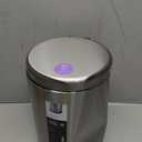 simplehuman 4.5 Liter / 1.2 Gallon Round Bathroom Step Trash Can, Brushed Stainless Steel