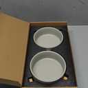 SPUNKYJUNKY Ceramic Dog and Cat Bowl with Wood Stand Non-Slip Matte Glaze Weighted Food Water Set for Cats &Small Dogs 13.5OZ