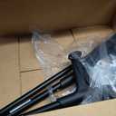 PEPE Mobility Folding Crutches for Adults, Open Cuff, Adjustable Height, Aluminium, Orthopaedic, Elbow Crutches Women and Men, Black, 2 units