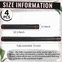 4 Pcs Large Extendable Poster Tubes from 30'' to 49' with Strap Poster Carrying Case Telescoping Tube Portable Blueprint for Posters, Blueprints, Artwork, Map Storage(Classic Standard Style), 31.5 x 9.06 x 9.06 inches