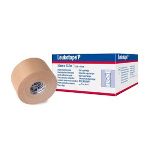 Leukotape P Adhesive Strapping Tape  for Sports Injuries, Strains and Sprains - 1.5 in x 15 yds, Tan, (1 Roll)