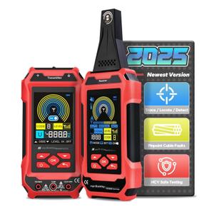 Cable Locator, Detect Buried & Wall Wires, Find Break & Short Points with 125kHz Signal,NCV Voltage Tester,Cable Path Tracer for Electricians & Contractors