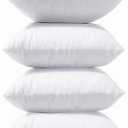 LANE LINEN 4 Pack 20x20 White Throw Pillow Inserts for Decorative Pillow Covers, Couch Pillows for Living Room, Fluffy Pillows for Bed