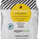 Amazon Fresh, Just Bright Whole Bean Coffee Light Roast, 32 Oz (EXP 06/25/27)