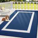 OLANLY Indoor Door Mat, 71x47, Non-Slip Absorbent Resist Dirt Entrance Mat, Washable Low-Profile Inside Entry Doormats for Entryway, Navy