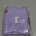 Unisex Kids Fleece-Lined Ribbed Thermal Knit Neck Warmer Gaiter | Dual Layer Winter Scarf Face Cover for Skiing Hiking (Black/Light Purple)